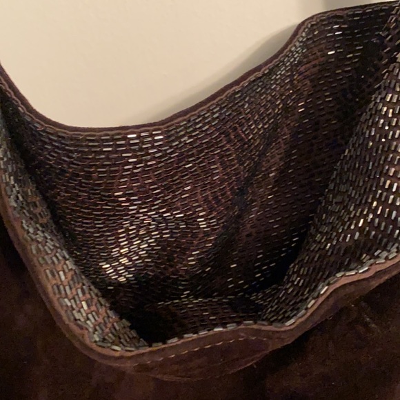 CalvinKlein couture worn suede messengercrossbody - Picture 3 of 8